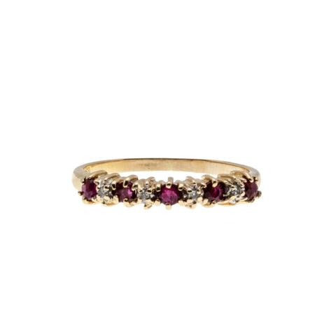 Vintage Sweet - Vintage 10K Gold Ruby & Diamond Ring (VR926)