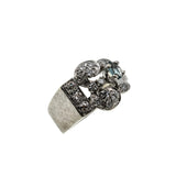 Retro Elegance - Vintage 14K White Gold Natural 'Color Change' Alexandrite & Diamond Ring (VR928)