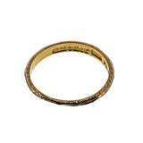 On This Day In 1963 - Vintage English 22K Gold & Platinum Engraved Wedding Band Ring  (VR931)