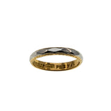 On This Day In 1963 - Vintage English 22K Gold & Platinum Engraved Wedding Band Ring  (VR931)