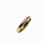 On This Day In 1963 - Vintage English 22K Gold & Platinum Engraved Wedding Band Ring  (VR931)