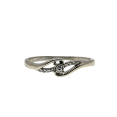 A Touch Of Sparkle - Estate 10K White Gold Diamond Ring (ER351)