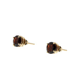 Fire - Vintage 14K Gold Garnet Stud Earrings (VE417)