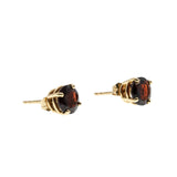 Fire - Vintage 14K Gold Garnet Stud Earrings (VE417)