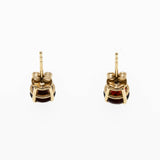 Fire - Vintage 14K Gold Garnet Stud Earrings (VE417)