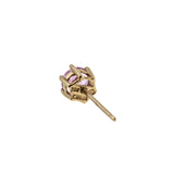 Interlude In Pink - Estate 10K Gold Pink Topaz Stud Earrings (EE229)