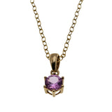 Interlude In Pink - Estate 10K Gold Pink Topaz Pendant & 14K Gold Fill Chain (EP073)