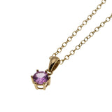 Interlude In Pink - Estate 10K Gold Pink Topaz Pendant & 14K Gold Fill Chain (EP073)