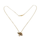 Earth Angel - Vintage 10K Yellow, White & Rose Gold Angel Pendant & 14K Gold Filled Chain (VP224)