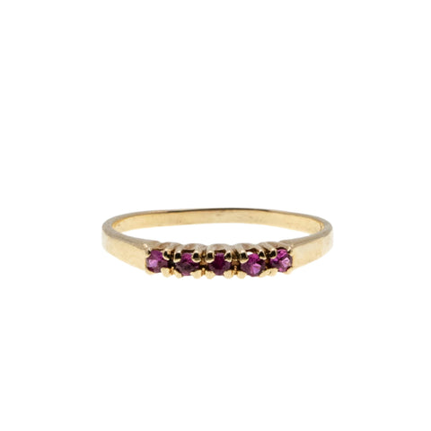 Sweet Crimson -  Vintage 10K Gold Natural Ruby Ring (VR935)