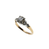 Wedding Belle - Vintage Signed 'Charm' 14K & 18K Natural Diamond Engagement Ring (VR936)