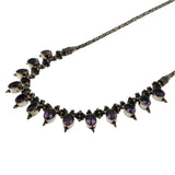 Sensational Show - Estate Sterling Silver Natural Amethyst Necklace (EN033)