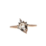 Splash Of Champagne - Estate 14K Rose Gold Morganite & Diamond Bypass  Ring (ER358)