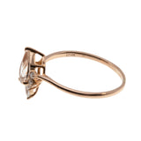 Splash Of Champagne - Estate 14K Rose Gold Morganite & Diamond Bypass  Ring (ER358)