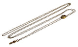 Victoria's Reign - Victorian Gold Fill Ruby Paste & Pearl Slide Chain (VICN052)