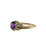 Purple Passion - Vintage 10K Gold Amethyst & Diamond Ring (VR938)