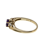 Purple Passion - Vintage 10K Gold Amethyst & Diamond Ring (VR938)