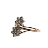 Signs Of Spring  - Estate 14K Rose Gold Double Flower Blossom 'Toi Et Moi' Ring (ER359)