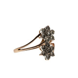 Signs Of Spring  - Estate 14K Rose Gold Double Flower Blossom 'Toi Et Moi' Ring (ER359)