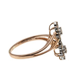 Signs Of Spring  - Estate 14K Rose Gold Double Flower Blossom 'Toi Et Moi' Ring (ER359)