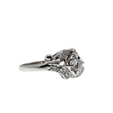 Retro Radiance - Vintage 14K White Gold Diamond Ring (VR943)