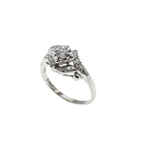 Retro Radiance - Vintage 14K White Gold Diamond Ring (VR943)