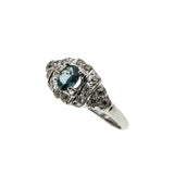 Art Deco Platinum 'Old European Cut' Diamond Ring (ADR260)