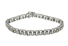 A Classic Beauty - Vintage 10K White Gold Diamond Tennis Bracelet (VB103)