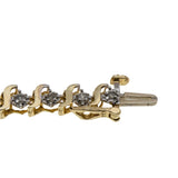 A True Classic - Vintage 10K Gold Natural Diamond Tennis Bracelet (VB102)