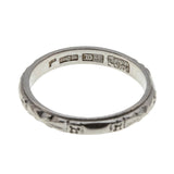 Wedding Bliss - Art Deco Platinum Chased  Blossom & Bow Milgrain Wedding Band Ring (ADR261)