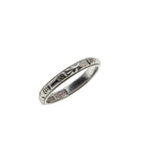 Wedding Bliss - Art Deco Platinum Chased  Blossom & Bow Milgrain Wedding Band Ring (ADR261)