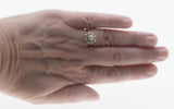 Snow Flower - Vintage 10K Gold Cultured Saltwater Japanese Akoya Pearl Coronet Cluster Ring (VR945)