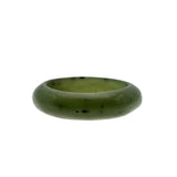 Canadian - Vintage Natural Polished Solid Nephrite Jade Band Ring (VR948)