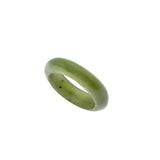 Canadian - Vintage Natural Polished Solid Nephrite Jade Band Ring (VR948)