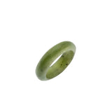 Canadian - Vintage Natural Polished Solid Nephrite Jade Band Ring (VR948)