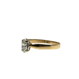 Sleek Marquise - Vintage 14K Gold Natural Diamond Solitaire Ring (VR950)