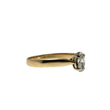 Sleek Marquise - Vintage 14K Gold Natural Diamond Solitaire Ring (VR950)