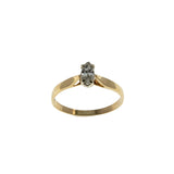 Sleek Marquise - Vintage 14K Gold Natural Diamond Solitaire Ring (VR950)