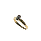 Sleek Marquise - Vintage 14K Gold Natural Diamond Solitaire Ring (VR950)