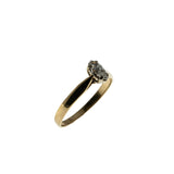 Sleek Marquise - Vintage 14K Gold Natural Diamond Solitaire Ring (VR950)