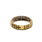 On This Day In 1914 - Edwardian English 22 Karat Gold natural 'Old Mine Cut' Diamond Wedding Band Ring (EDR073)