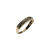 On This Day In 1983 - Vintage English 9K Gold Diamond Band Ring (VR954)