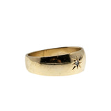 Starstruck - Vintage 10K Gold Natural Diamond Wedding Band Ring (VR956)