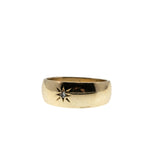 Starstruck - Vintage 10K Gold Natural Diamond Wedding Band Ring (VR956)