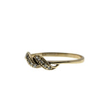 Catch A Wave - Vintage German 8K Gold Cubic Zirconia Ring ( VR957)