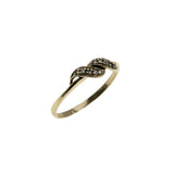 Catch A Wave - Vintage German 8K Gold Cubic Zirconia Ring ( VR957)