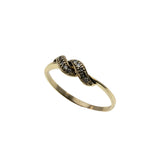 Catch A Wave - Vintage German 8K Gold Cubic Zirconia Ring ( VR957)