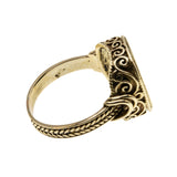 Midnight - Vintage European 14K Gold Black Onyx Intricate Ring (VR958)