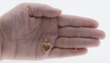 Sweetheart - Vintage 10K Gold Engraved Heart Locket Pendant & 14K Gold Fill Chain (VP232)