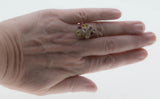 Giardinetti - Vintage 14K Gold Multi-Stone & Diamond 'Little Garden' Cluster Ring (VR964)